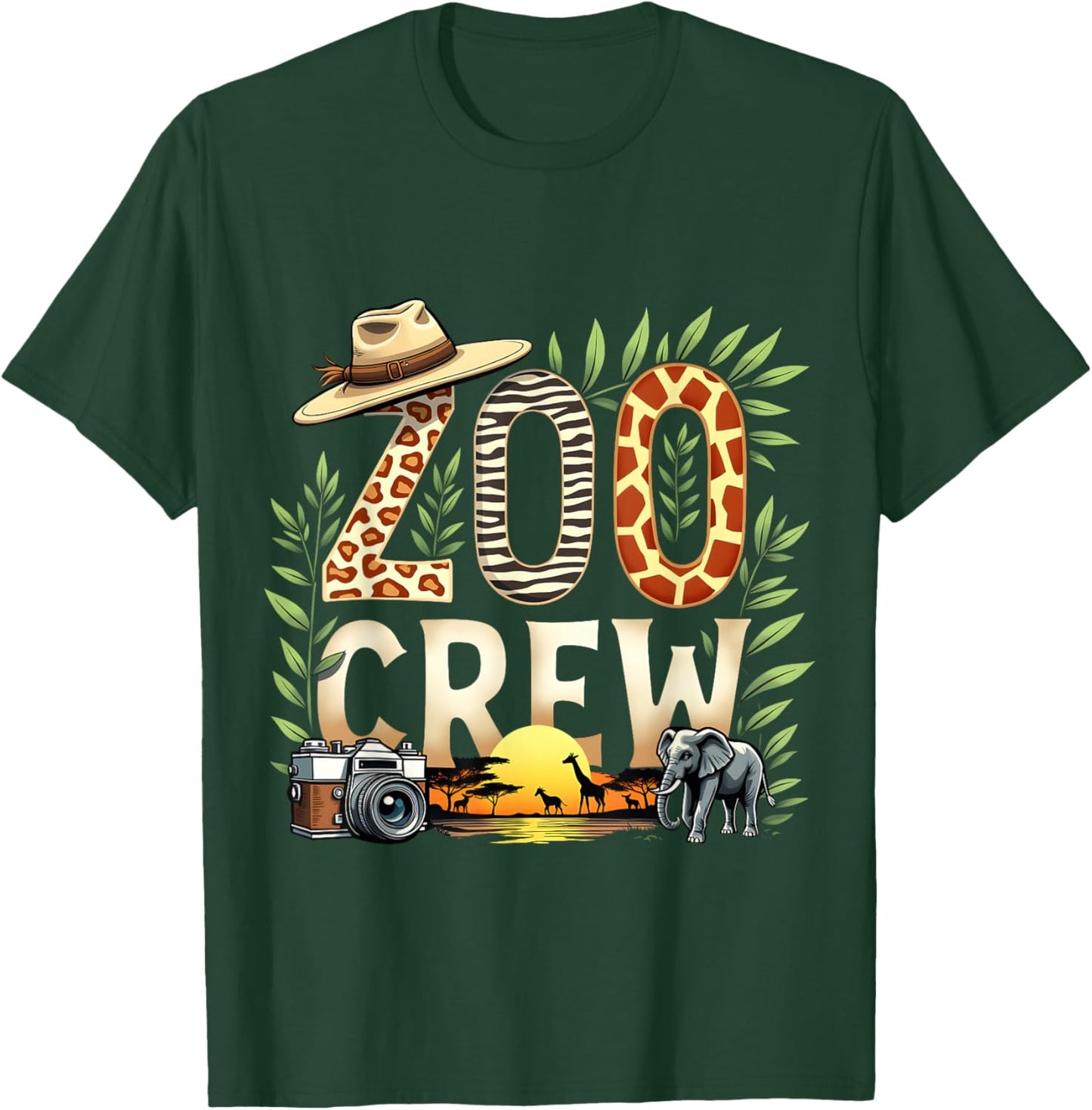 Zoo Crew Safari Animals Wild Field Trip Wildlife Animal T-Shirt - T-Shirt | Forest