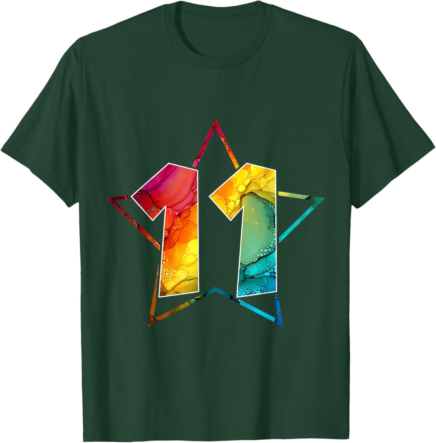 Number 11 Years Old 11TH Birthday T-Shirt - T-Shirt | Forest