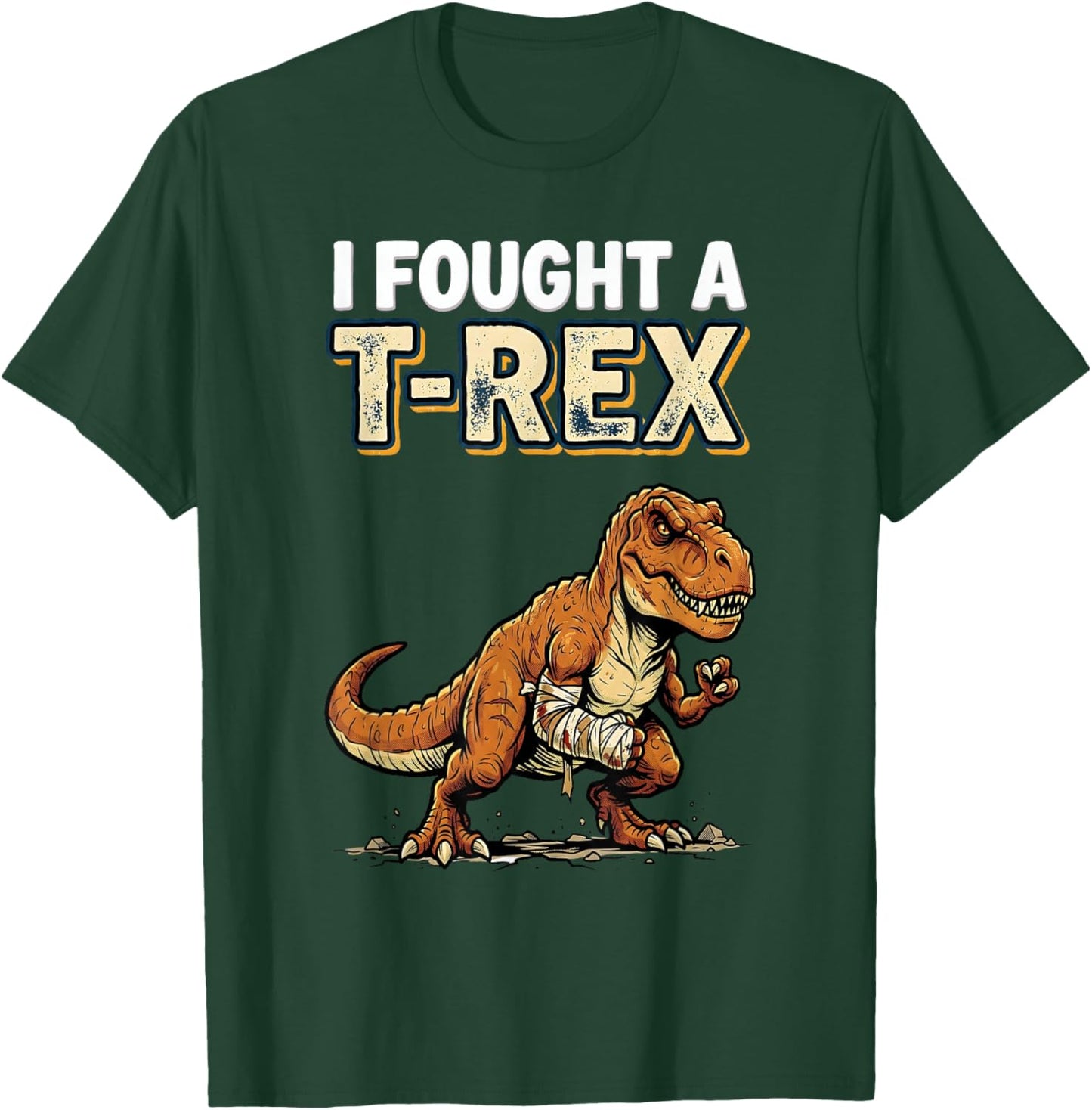 Funny Get Well Broken Arm TRex Dinosaur Injury Recovery Gift T-Shirt - T-Shirt | Forest