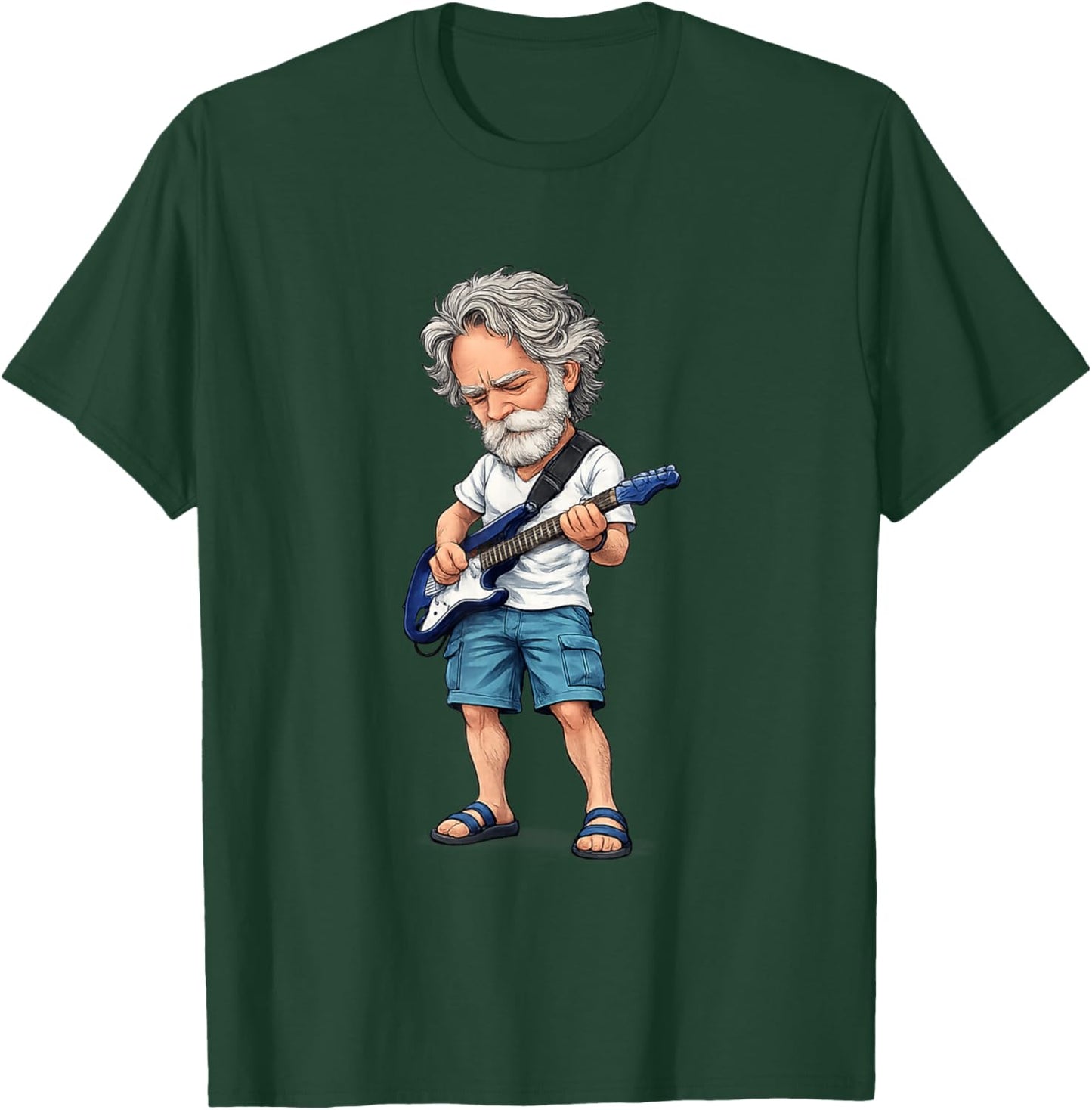 Vintage Psychedelic Jam Band Guitar Legend Art Men Women T-Shirt - T-Shirt | Forest