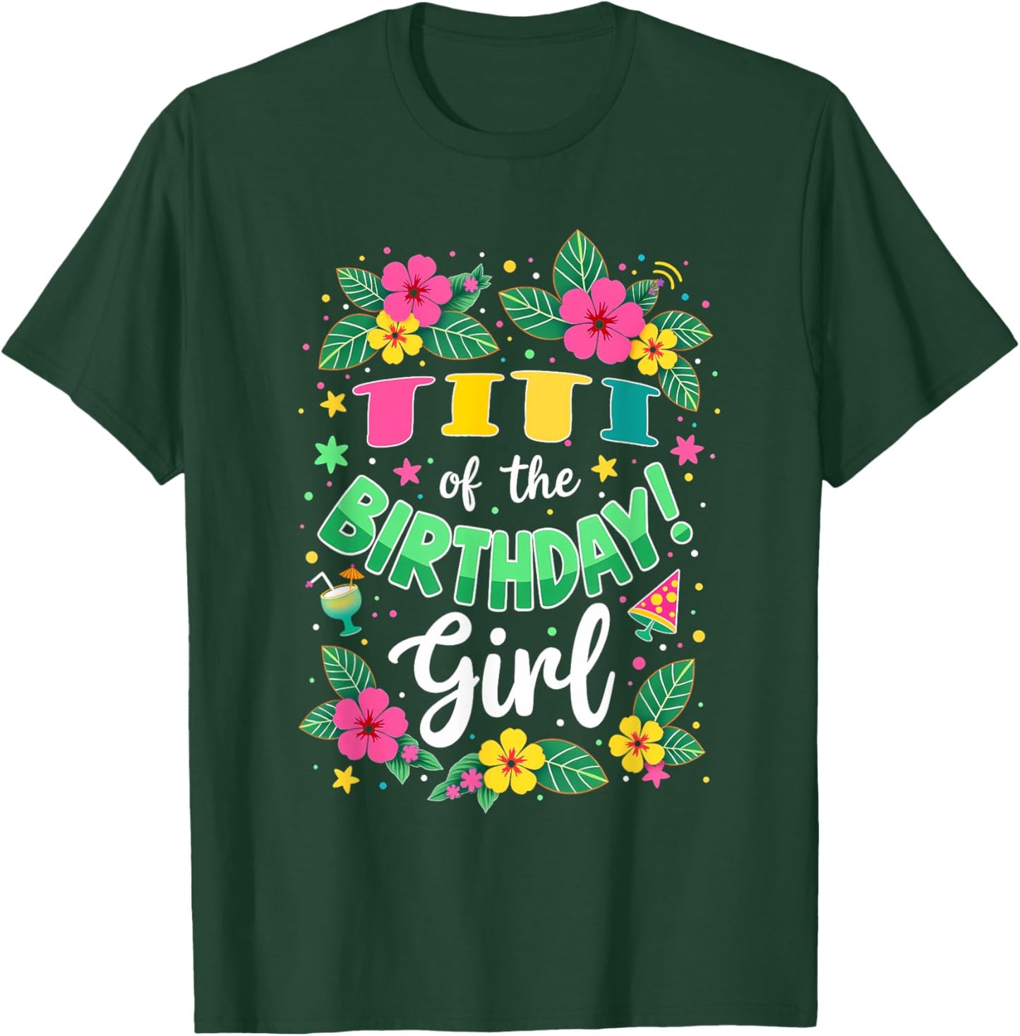 Aloha Hawaii Aunt Titi Of The Birthday Girl T-Shirt - T-Shirt | Forest