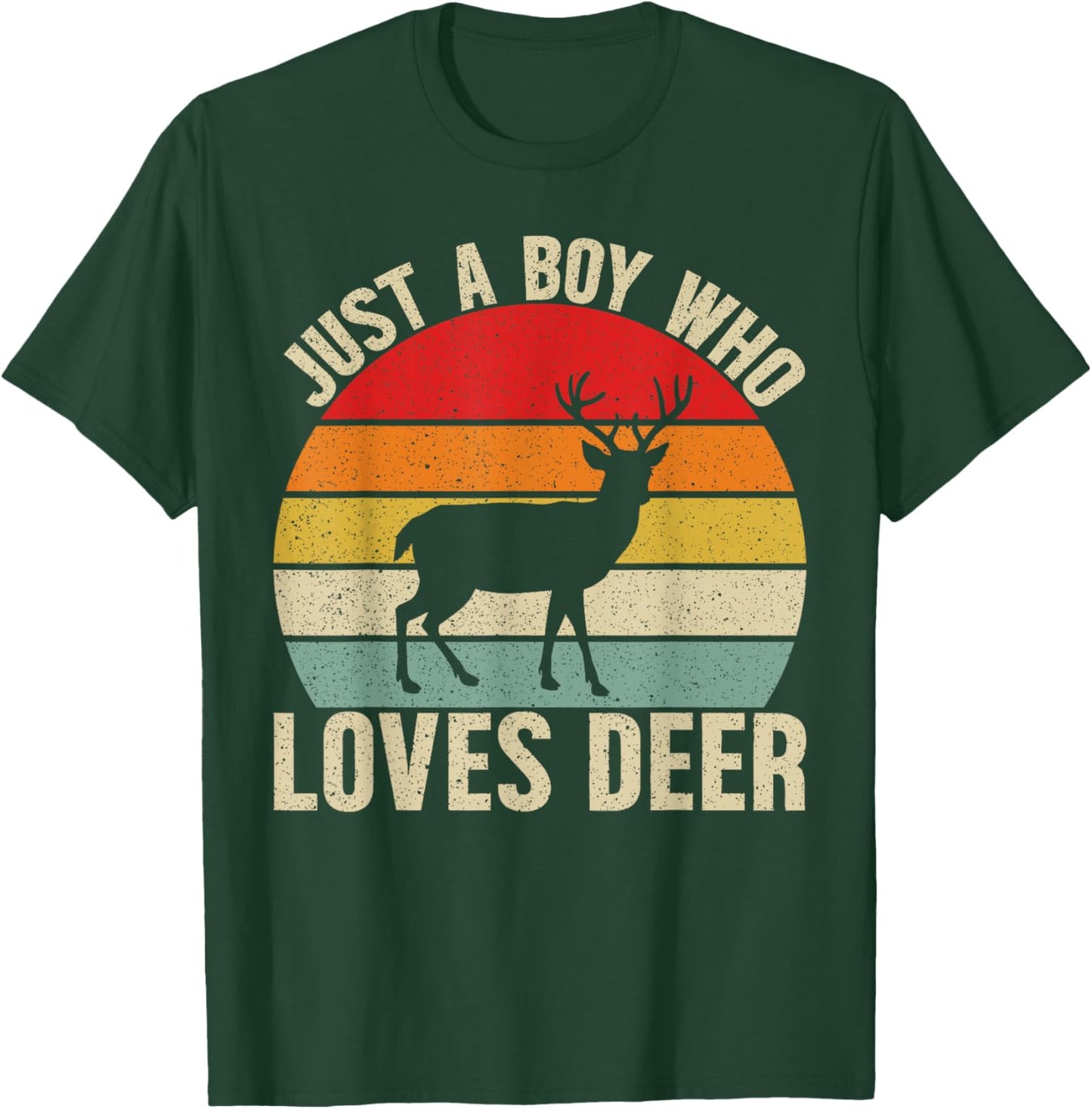 Just a Boy Who Loves Deer For Deer Lover Kids Boys T-Shirt - T-Shirt | Forest