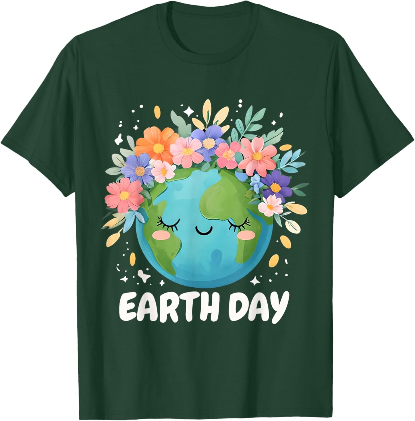 Earth Day Shirt Cute & Floral Planet Earth Day 2026 T-Shirt - T-Shirt | Forest