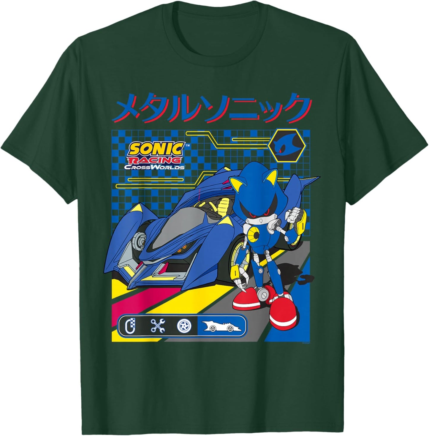 Sonic Racing CrossWorlds - Pedal to The Metal Sonic T-Shirt - T-Shirt | Forest
