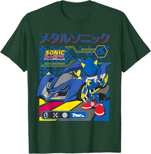 Sonic Racing CrossWorlds - Pedal to The Metal Sonic T-Shirt - T-Shirt | Forest