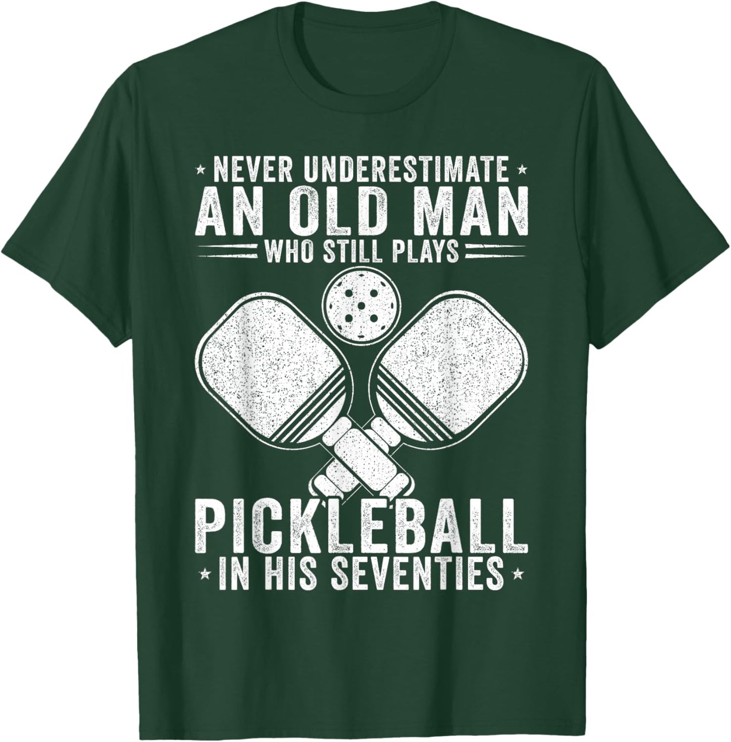 The Best Men Play Pickleball Seventies Funny Pickle Ball T-Shirt - T-Shirt | Forest