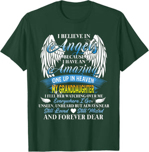 in Heaven My Granddaughter is Smiling Loving Memorial Design T-Shirt - T-Shirt | Forest