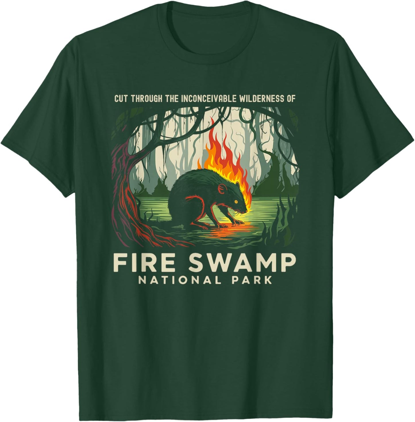 Fire Swamp National Park Camping Hiking Mountain T-Shirt - T-Shirt | Forest