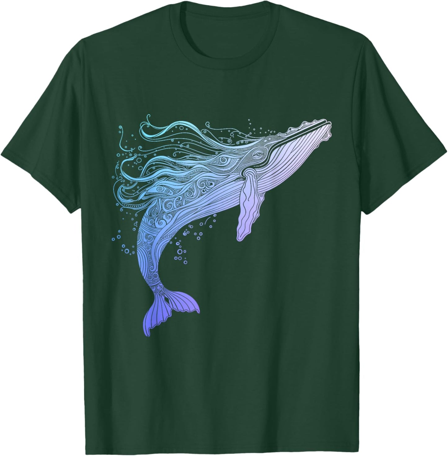 Blue Whale Humpback Whale Lover T-Shirt - T-Shirt | Forest