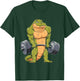 Funny Alligator Weightlifting Deadlift Fitness Gym Barbell T-Shirt - T-Shirt | Forest