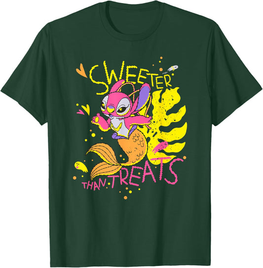 Disney Lilo & Stitch Halloween Angel Sweeter Than Treats T-Shirt - T-Shirt | Forest