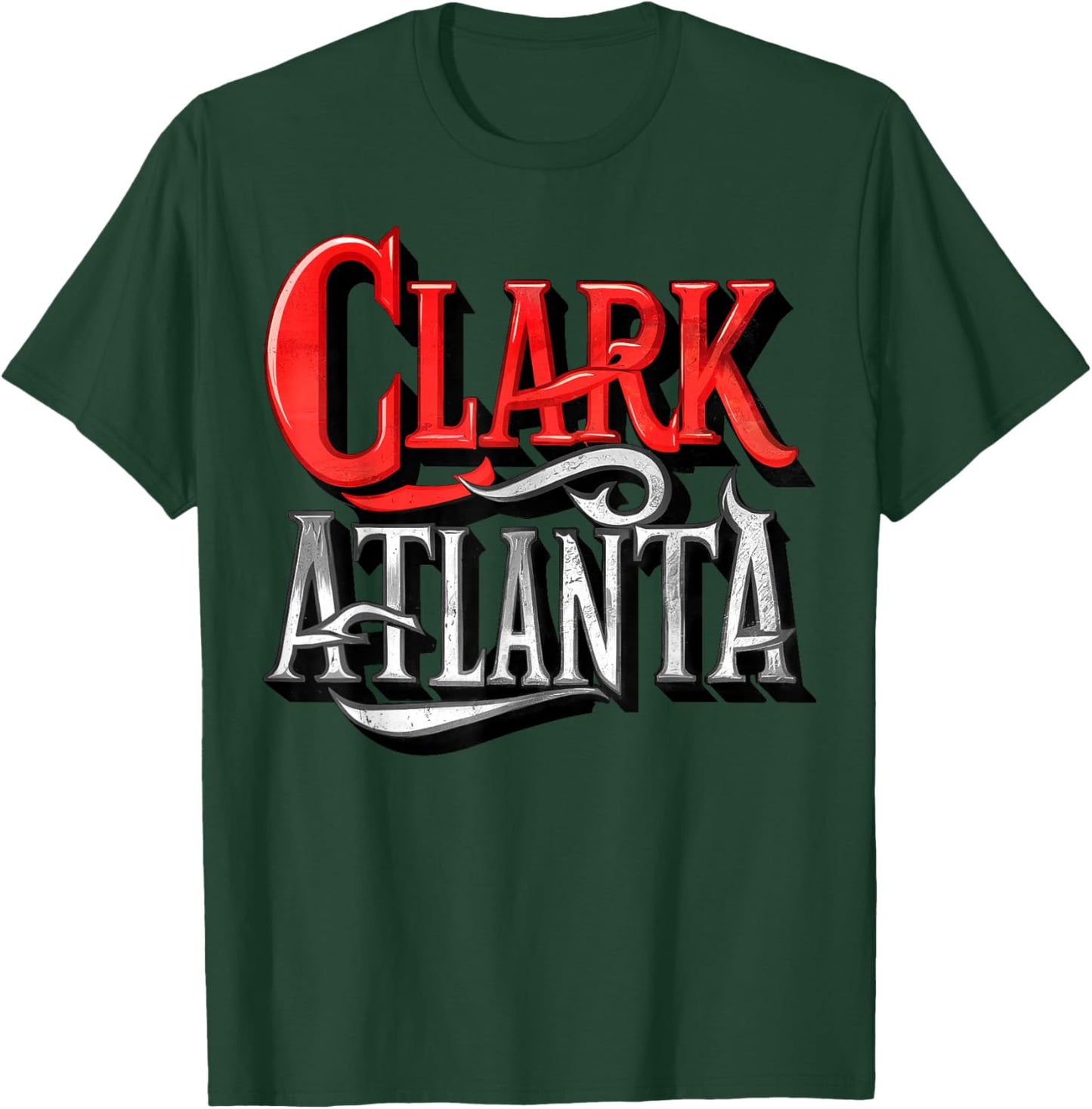 Vintage Clark & Atlanta Varsity Style T-Shirt - T-Shirt | Forest