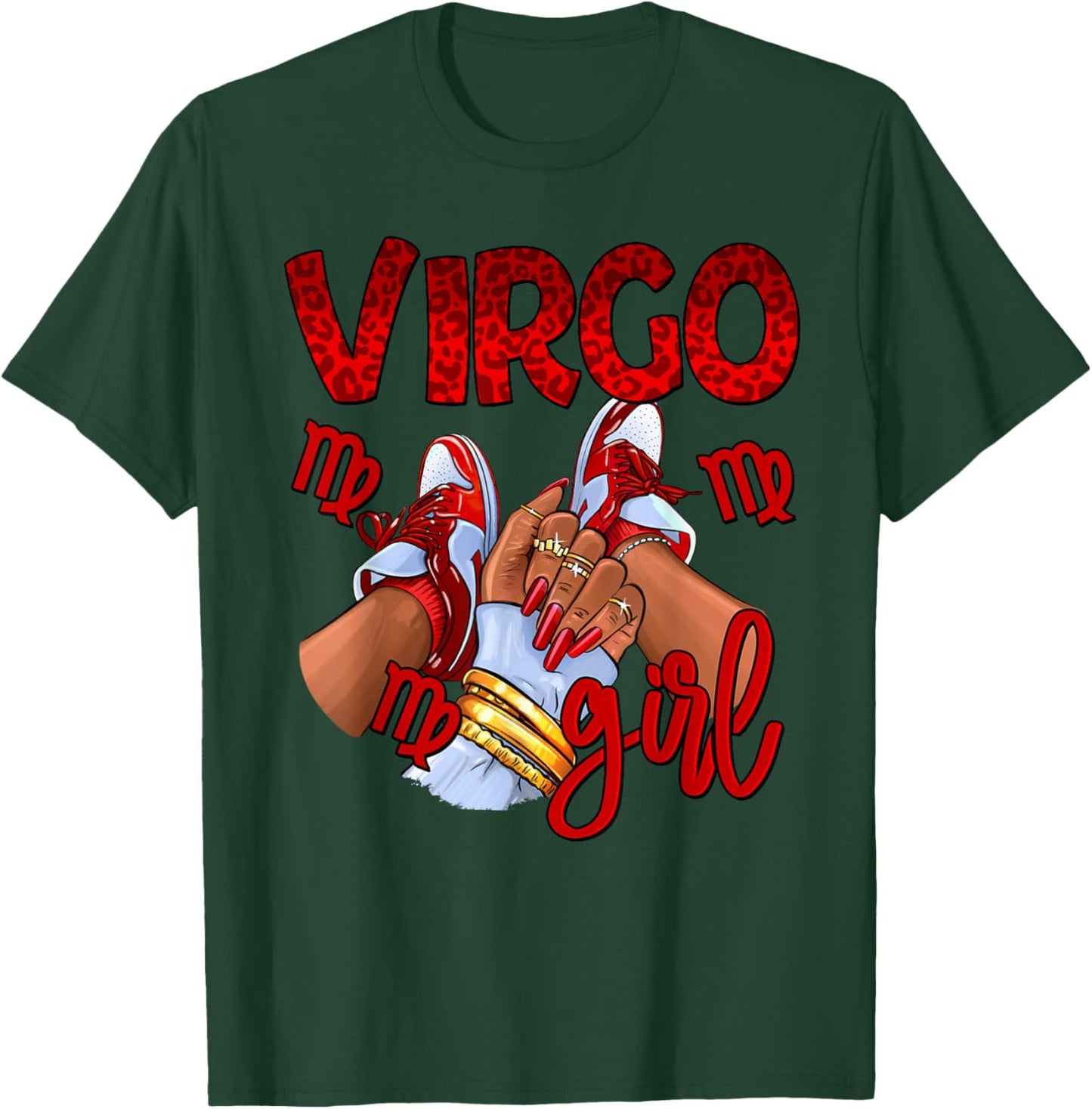 Virgo Girl Birthday Women Sneakers Zodiac Sign Bday T-Shirt - T-Shirt | Forest