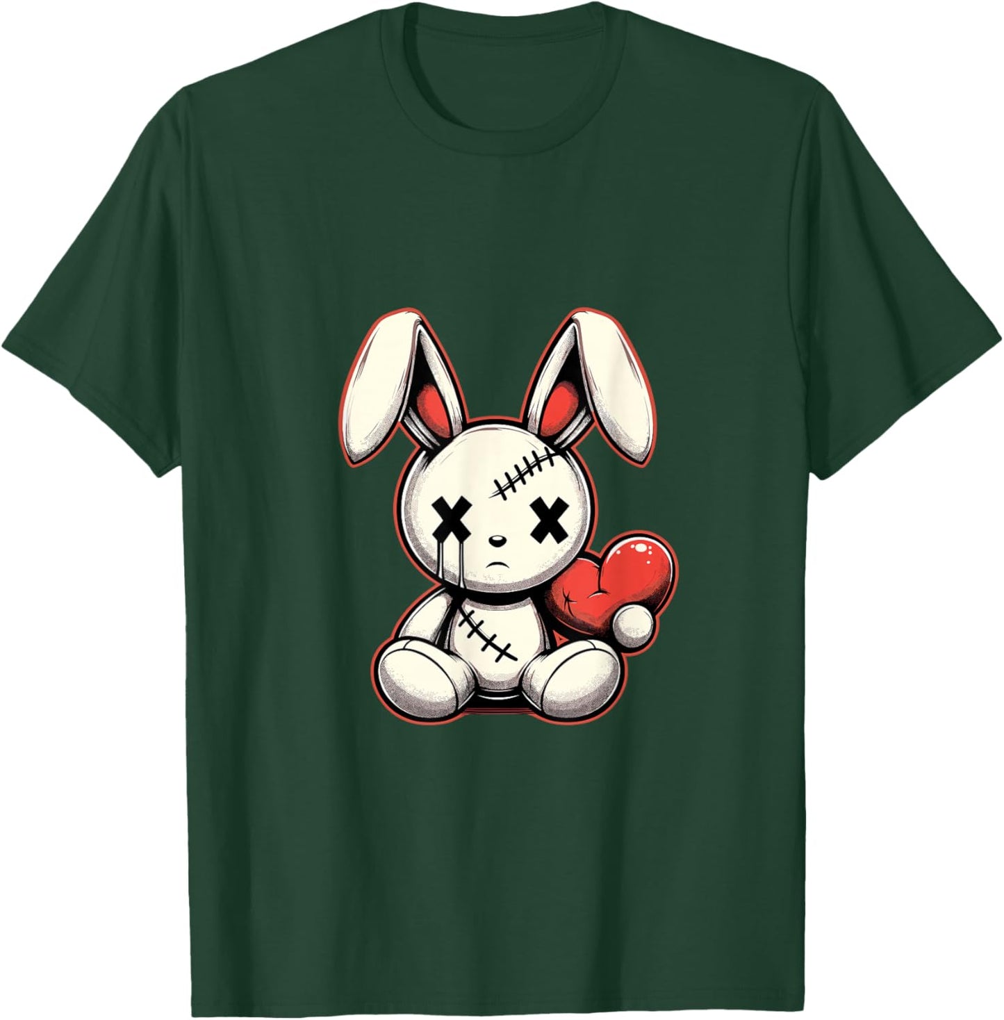 Voodoo Rabbit Embroidered Gothic T-Shirt - T-Shirt | Forest