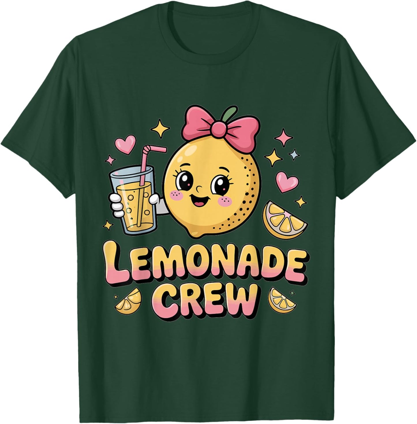 Cute Lemonade Day Crew Kawaii Girls T-Shirt - T-Shirt | Forest