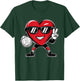 Heart Playing Volleyball Valentines Day Kids Boys Girls T-Shirt - T-Shirt | Forest