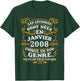 Vintage Birthday Gift 18 Years Born in January 2008 T-Shirt - T-Shirt | Forest