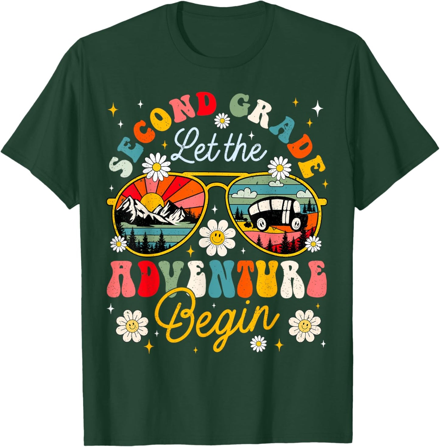 Let the 2nd Grade Adventure Begin Second Grade Teacher Women Kids T-Shirt - T-Shirt | Forest