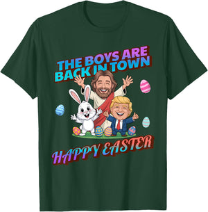 Funny Easter Jesus Easter Bunny Trump Boys are Back Easter T-Shirt - T-Shirt | Forest