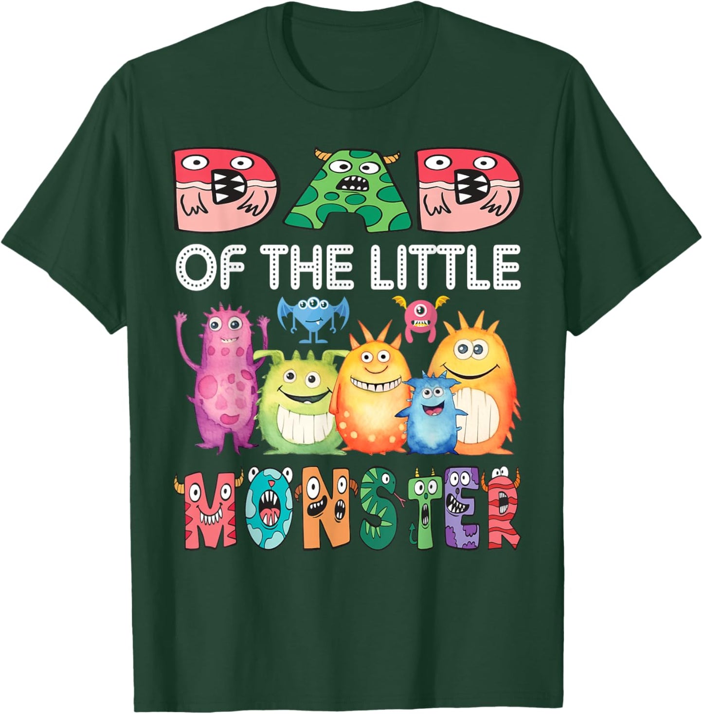 Dad Of The Little Monster Kids 1St Birthday Party T-Shirt - T-Shirt | Forest