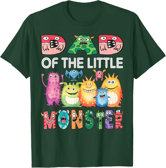 Dad Of The Little Monster Kids 1St Birthday Party T-Shirt - T-Shirt | Forest