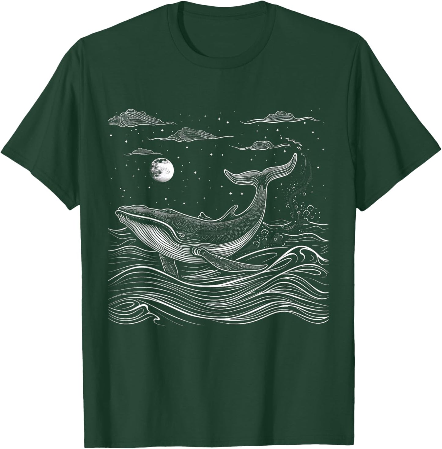 Blue Whale Humpback Whale Lover T-Shirt - T-Shirt | Forest