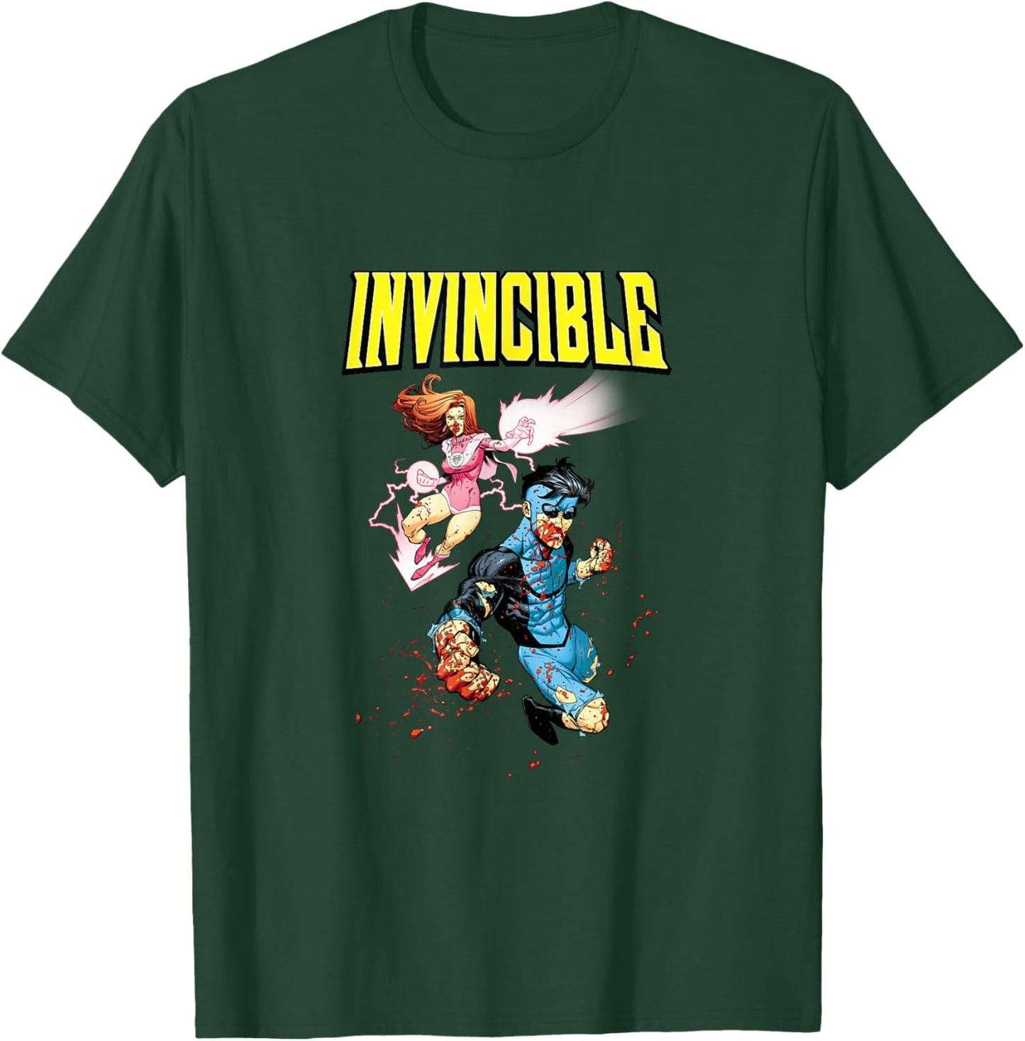 Invincible and Atom Eve Attack T-Shirt - T-Shirt | Forest