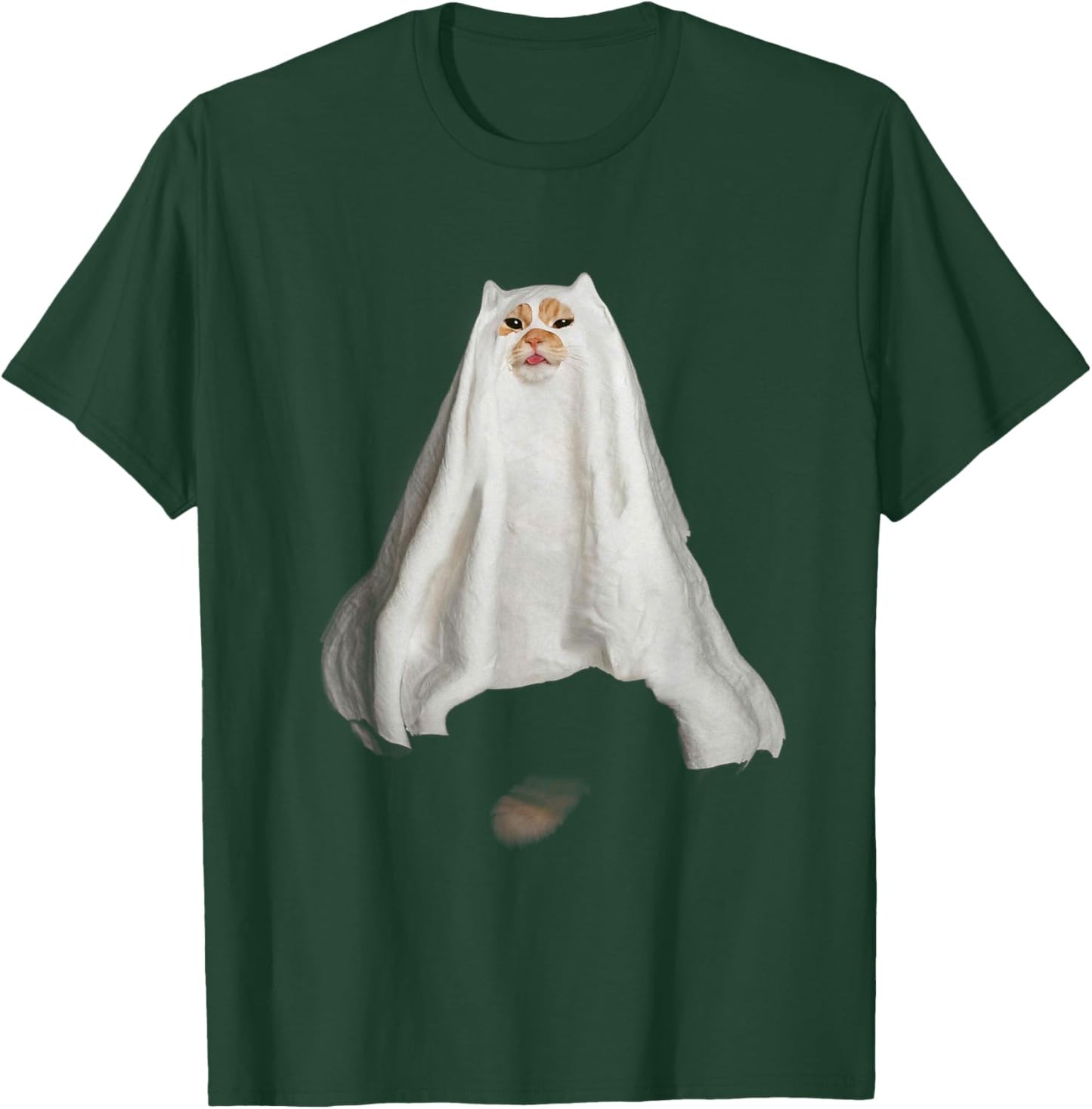 Ghost Cat Meme Funny Halloween Men Women Kids T-Shirt - T-Shirt | Forest
