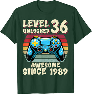 36th Birthday Decoration Men 36yrs 36 Years Old Birthday T-Shirt - T-Shirt | Forest