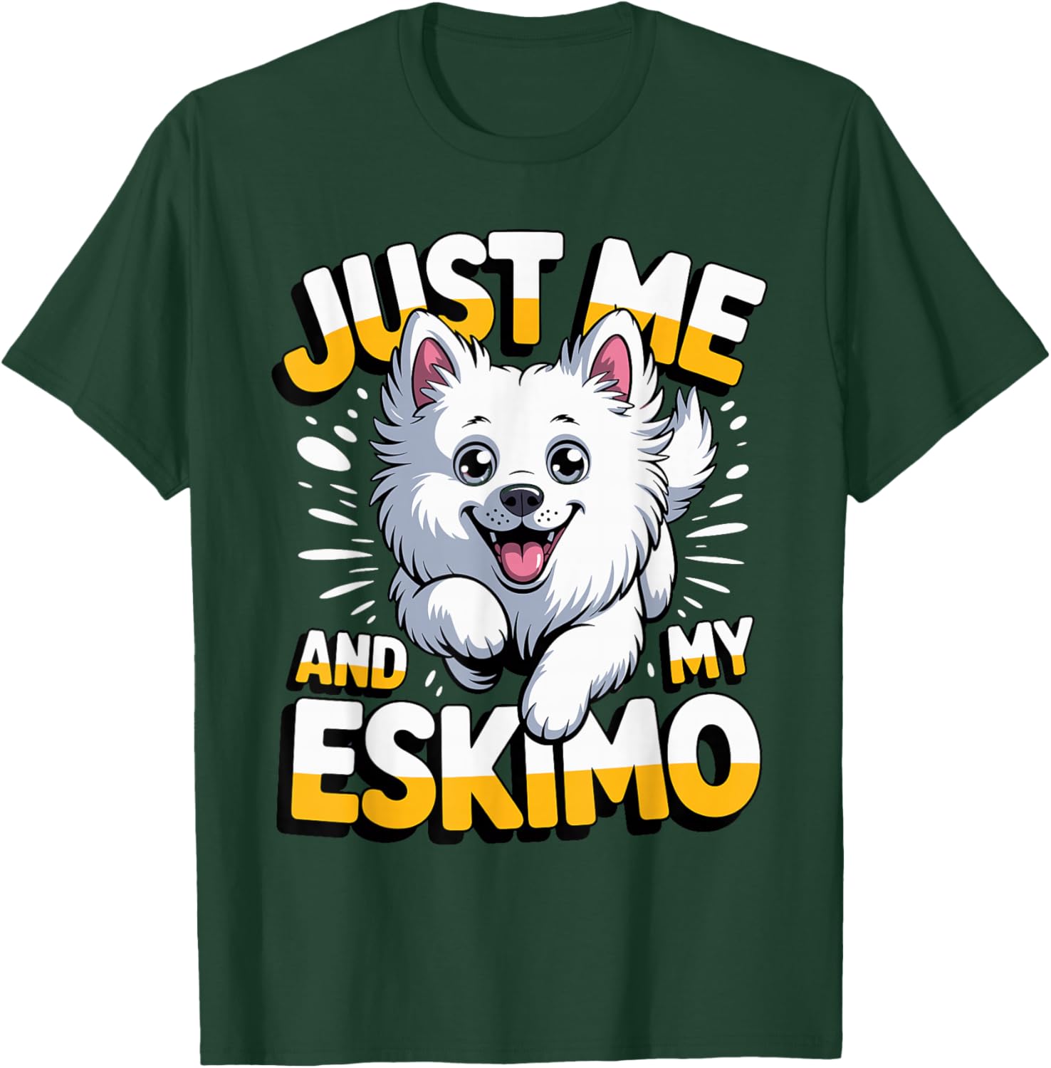 Just me and My Eskimo Cartoon Dog Breed Pet American Eskimo T-Shirt - T-Shirt | Forest