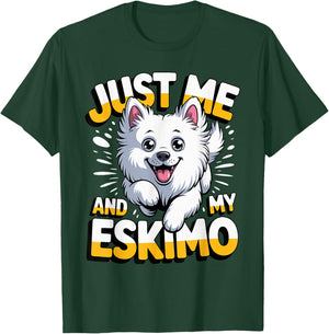 Just me and My Eskimo Cartoon Dog Breed Pet American Eskimo T-Shirt - T-Shirt | Forest