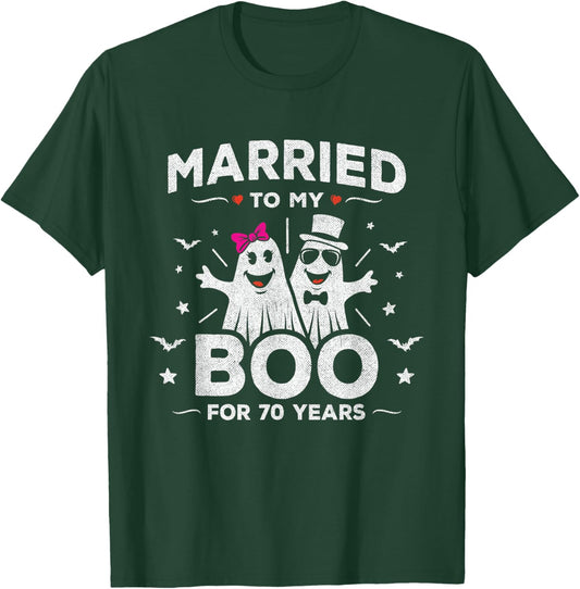 70th Wedding Anniversary October Wedding - 70th Anniversary T-Shirt - T-Shirt | Forest
