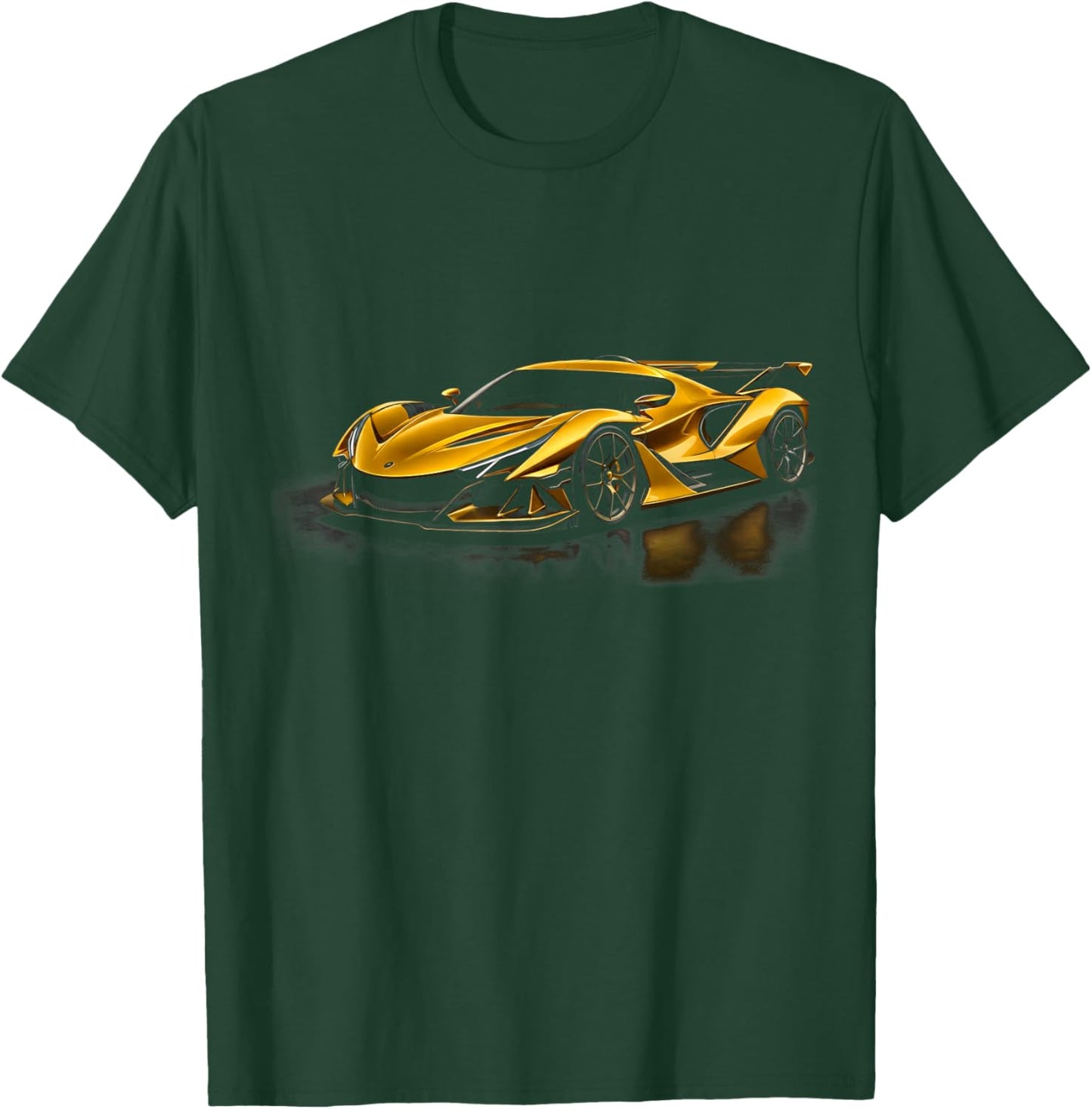 Exotic Car Yellow Racing Car, Turbo Race Kids Boys T-Shirt - T-Shirt | Forest