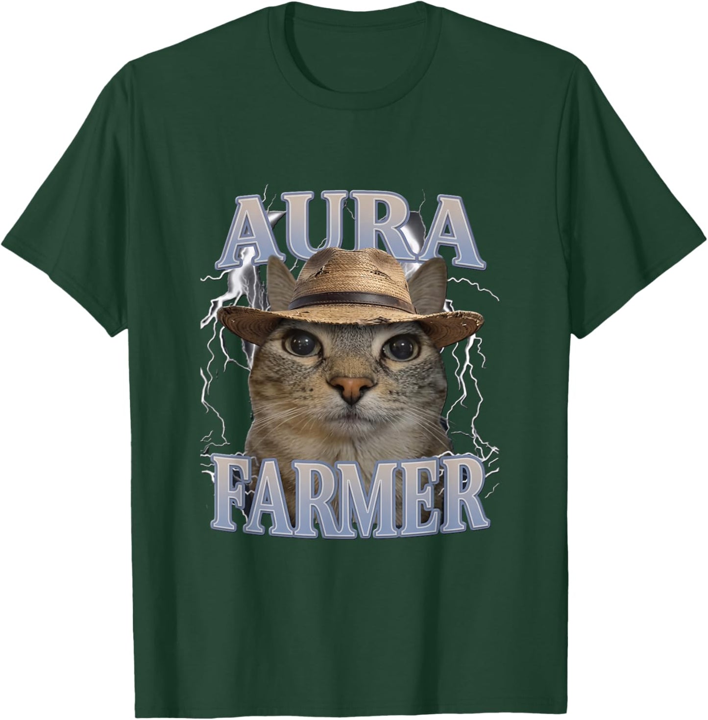 Funny Cat Meme Aura Farmer T-Shirt - T-Shirt | Forest