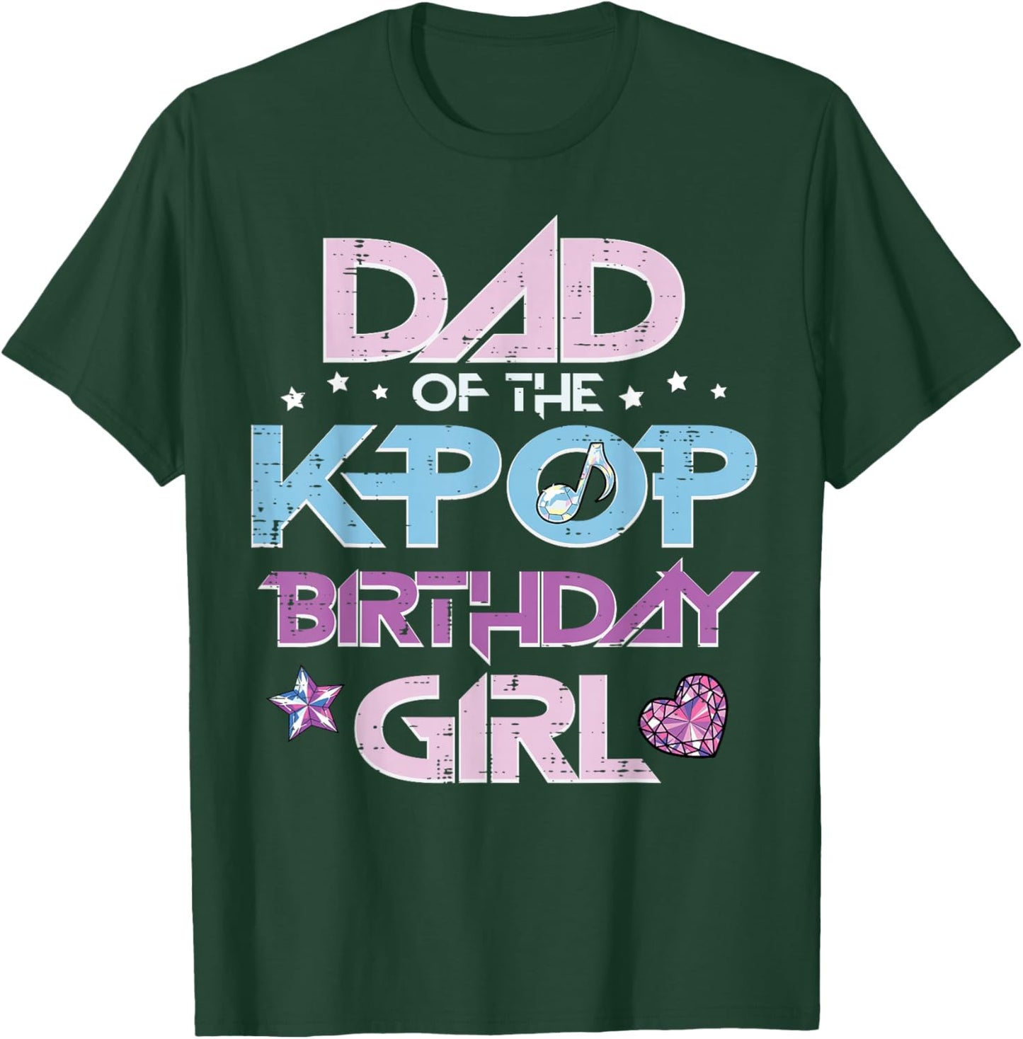 Dad of Kpop Birthday Girl Family Matching Bday Papa Men T-Shirt - T-Shirt | Forest