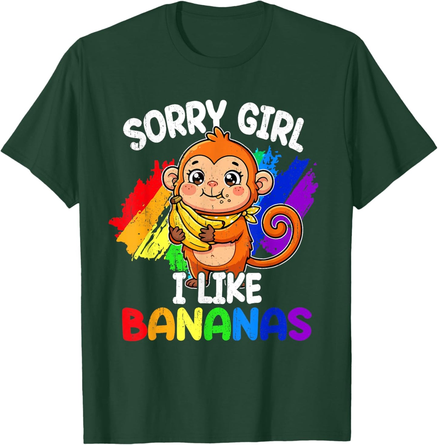 Funny Gay Pride Like Bananas Rainbow Flag LGBT Ally Humor T-Shirt - T-Shirt | Forest