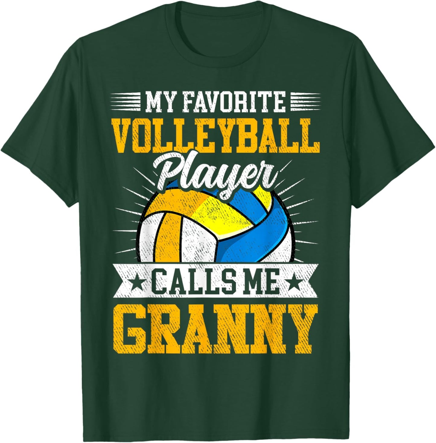 My Favorite Volleyball Player Calls Me Granny Mothers Day T-Shirt - T-Shirt | Forest