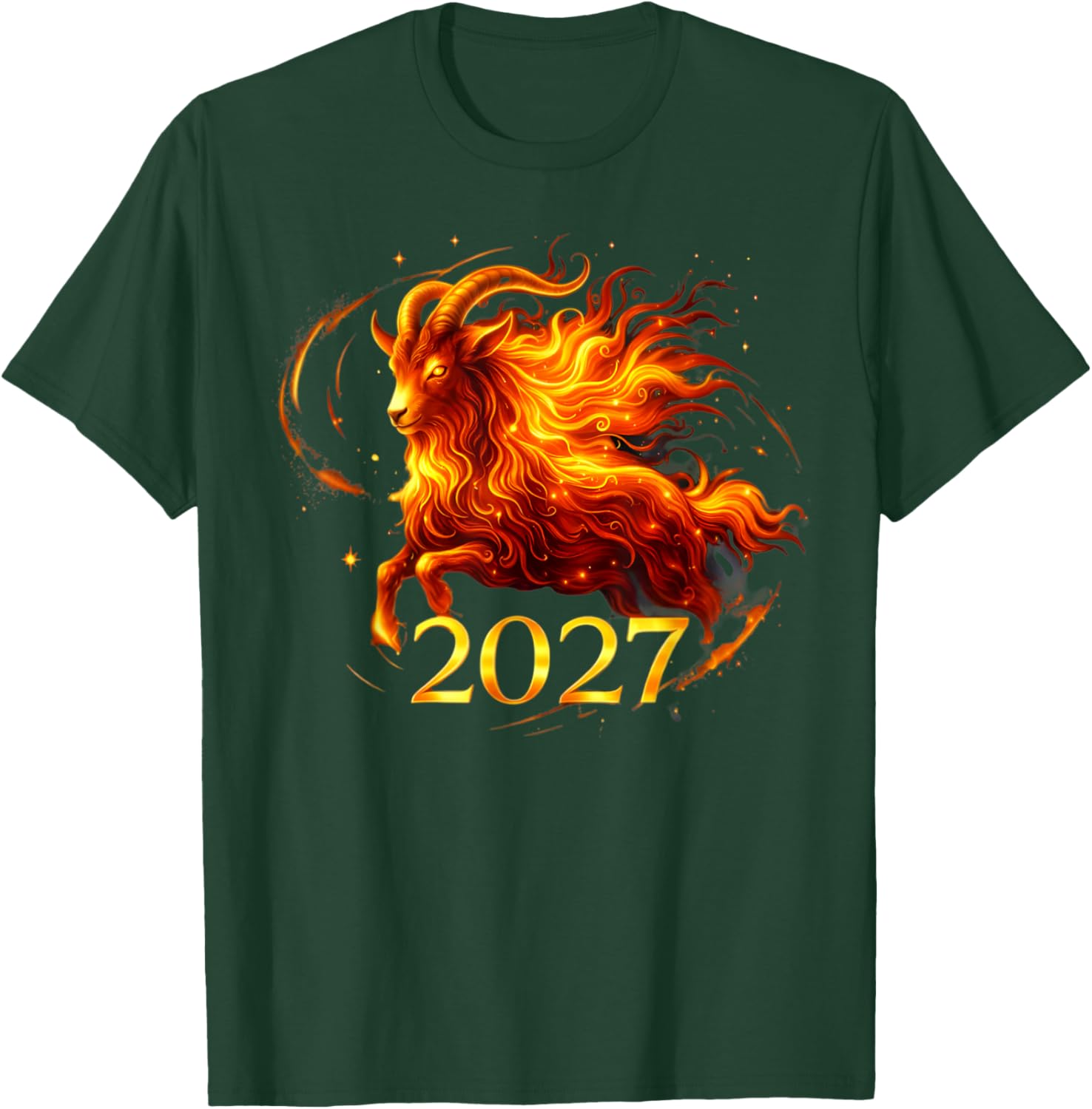 Chinese New Year 2027 Fire Goat Year of The Goat 2027 T-Shirt - T-Shirt | Forest
