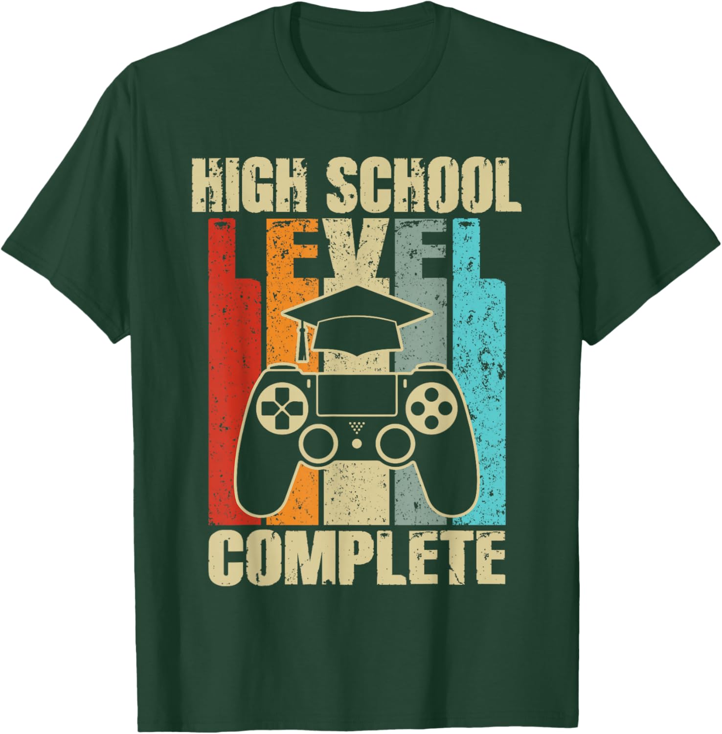 High School Level Complete Last Day Of School Boys Kids T-Shirt - T-Shirt | Forest