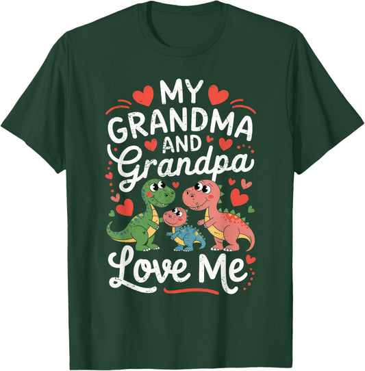 My Grandma And Grandpa Love Me T-Shirt - T-Shirt | Forest