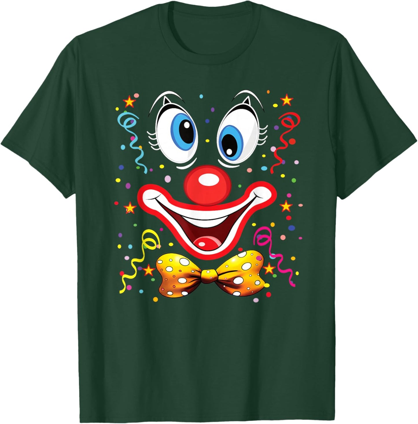 Clown Carnival Costume Clown Costume Clown Fancy Dress Confetti T-Shirt - T-Shirt | Forest
