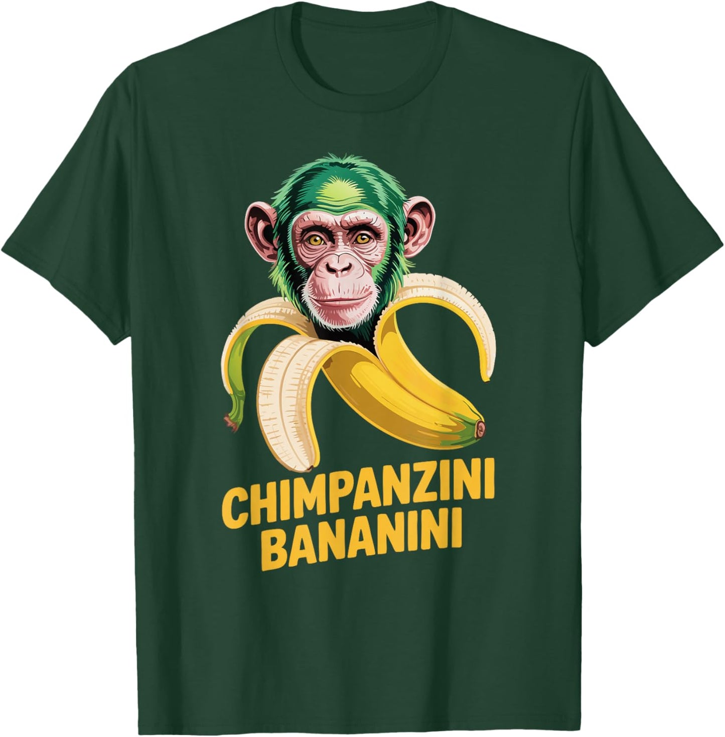 Watercolor Monkey Meme Italian Brainrot Chimpanzini Bananini T-Shirt - T-Shirt | Forest