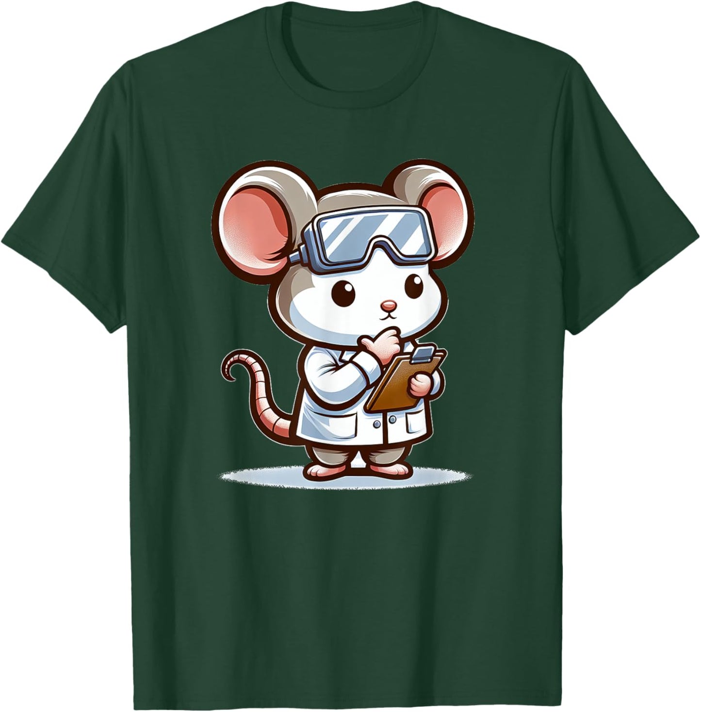 Cute Mouse Scientist T-Shirt - T-Shirt | Forest