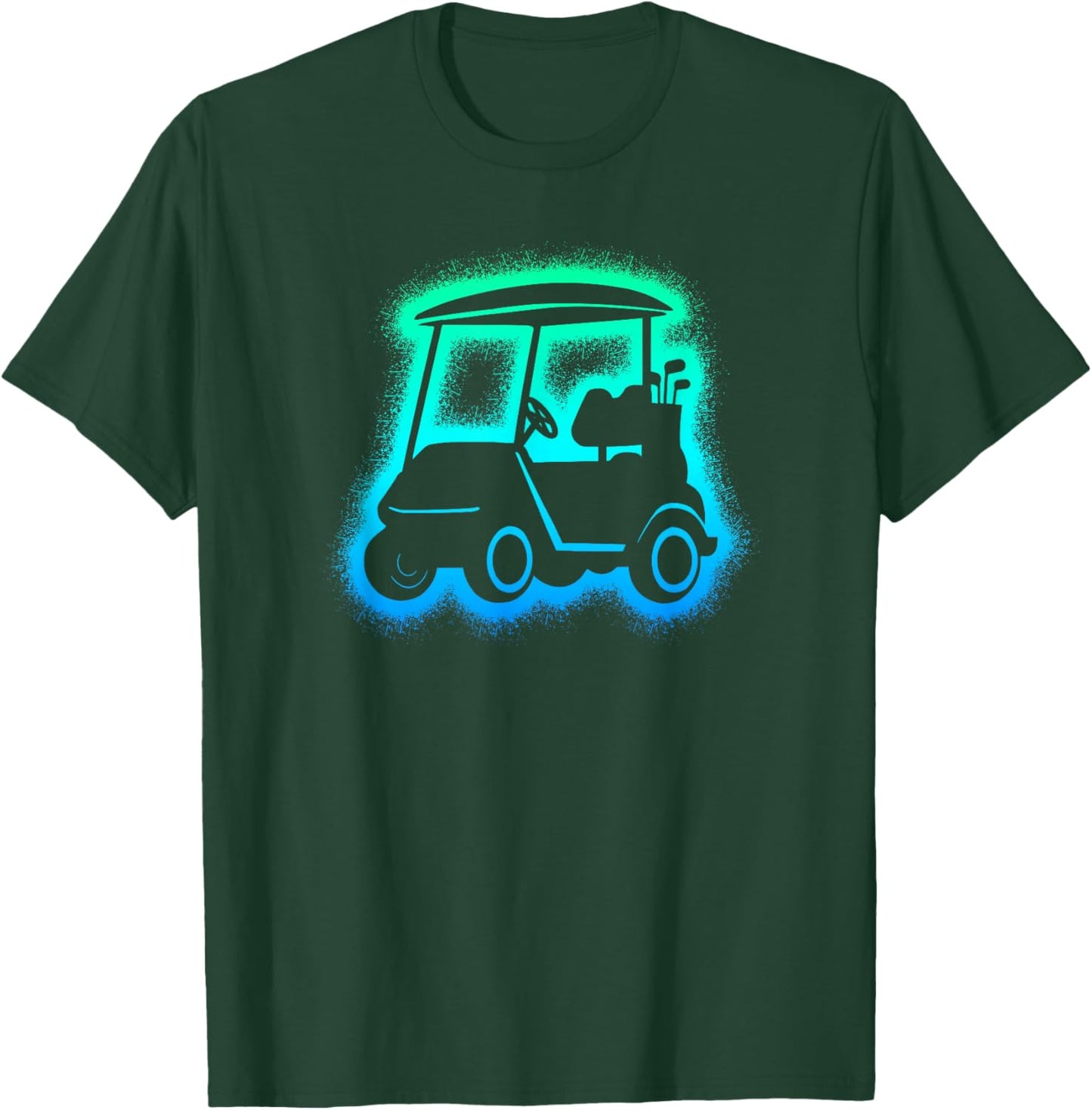 Golf Cart Golfer Kids Men Boys Golfing T-Shirt - T-Shirt | Forest