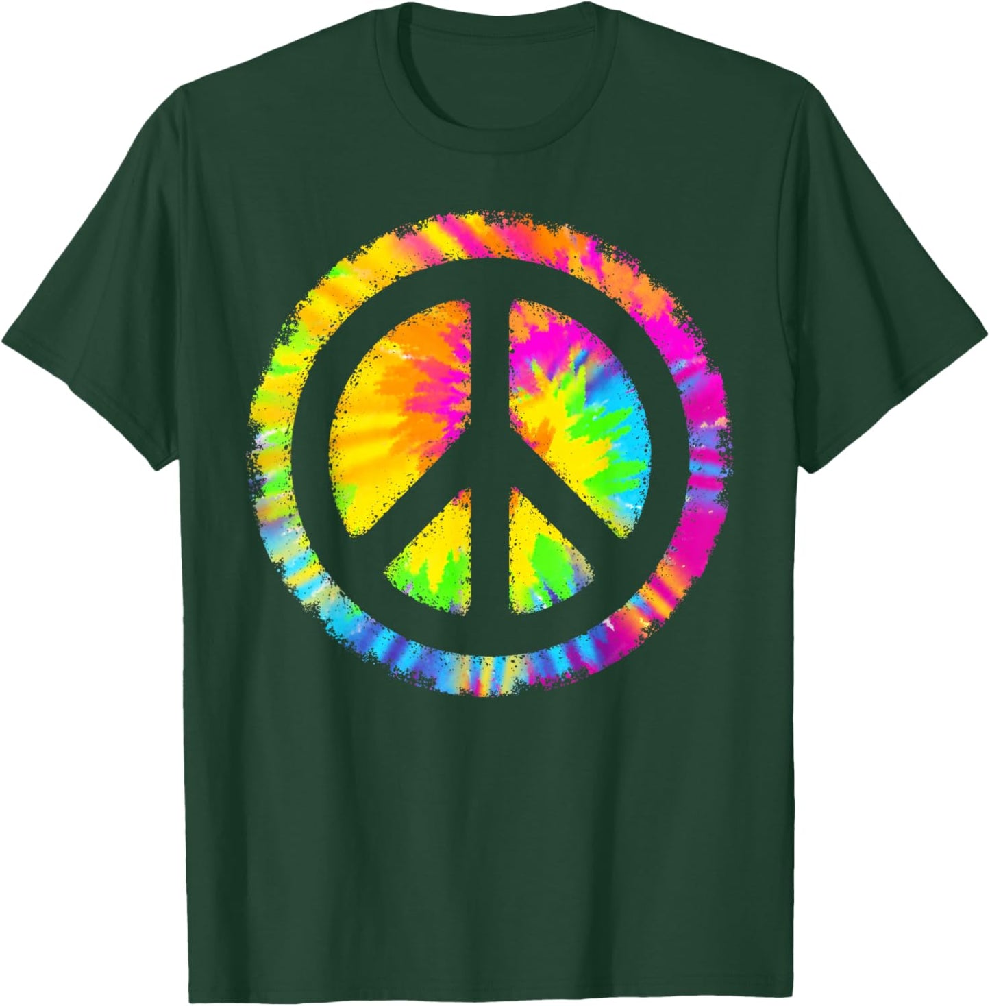 Tie-Dye Peace Sign Hippie T-Shirt - T-Shirt | Forest