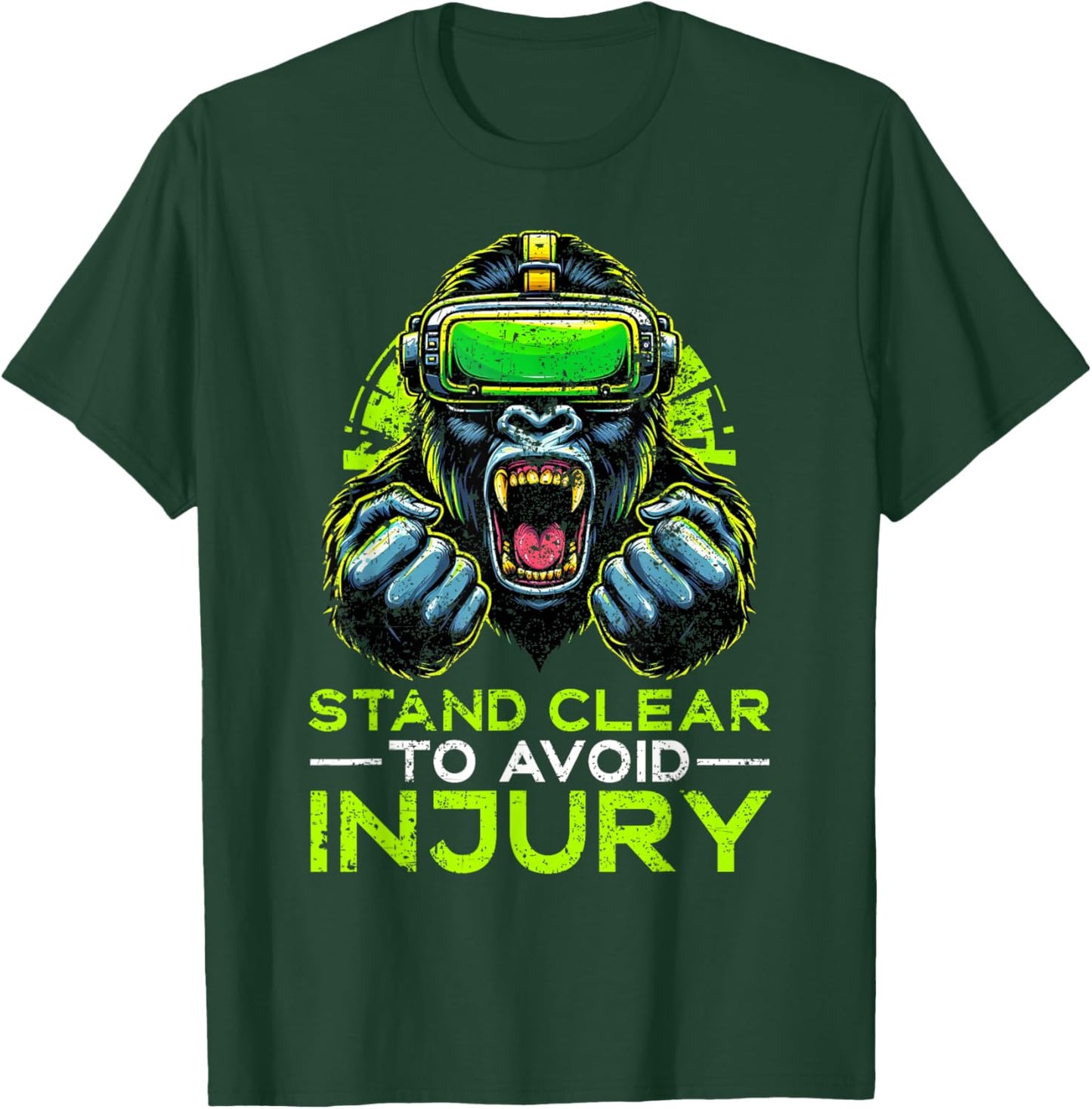 Gorilla VR Gamer Virtual Reality Headset Monkeys T-Shirt - T-Shirt | Forest