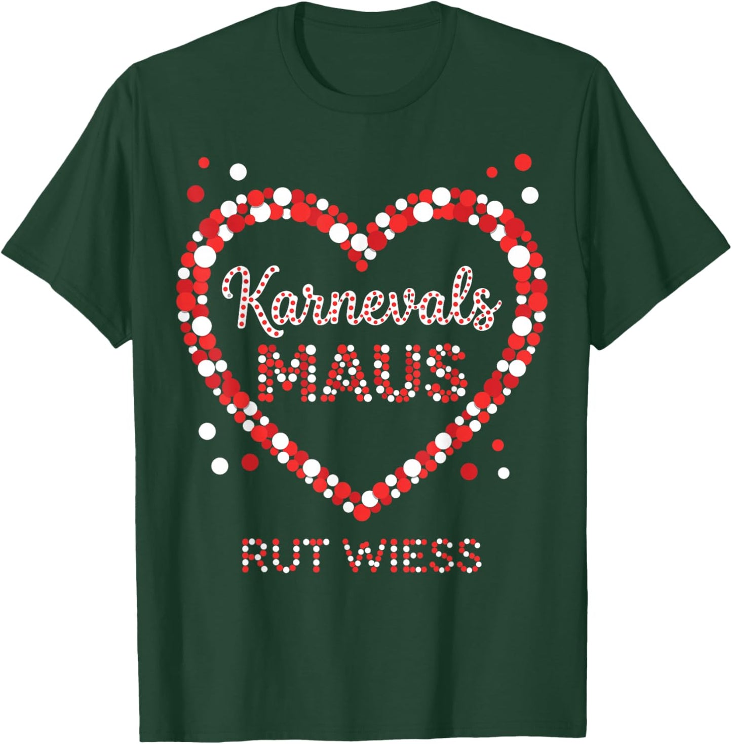 Carnival Mouse Heart Rut Wess Cologne Women's Fancy Dress T-Shirt - T-Shirt | Forest