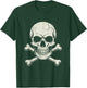 Skull Crossbones Graphic Dark Gothic Skeleton Pirate Design T-Shirt - T-Shirt | Forest