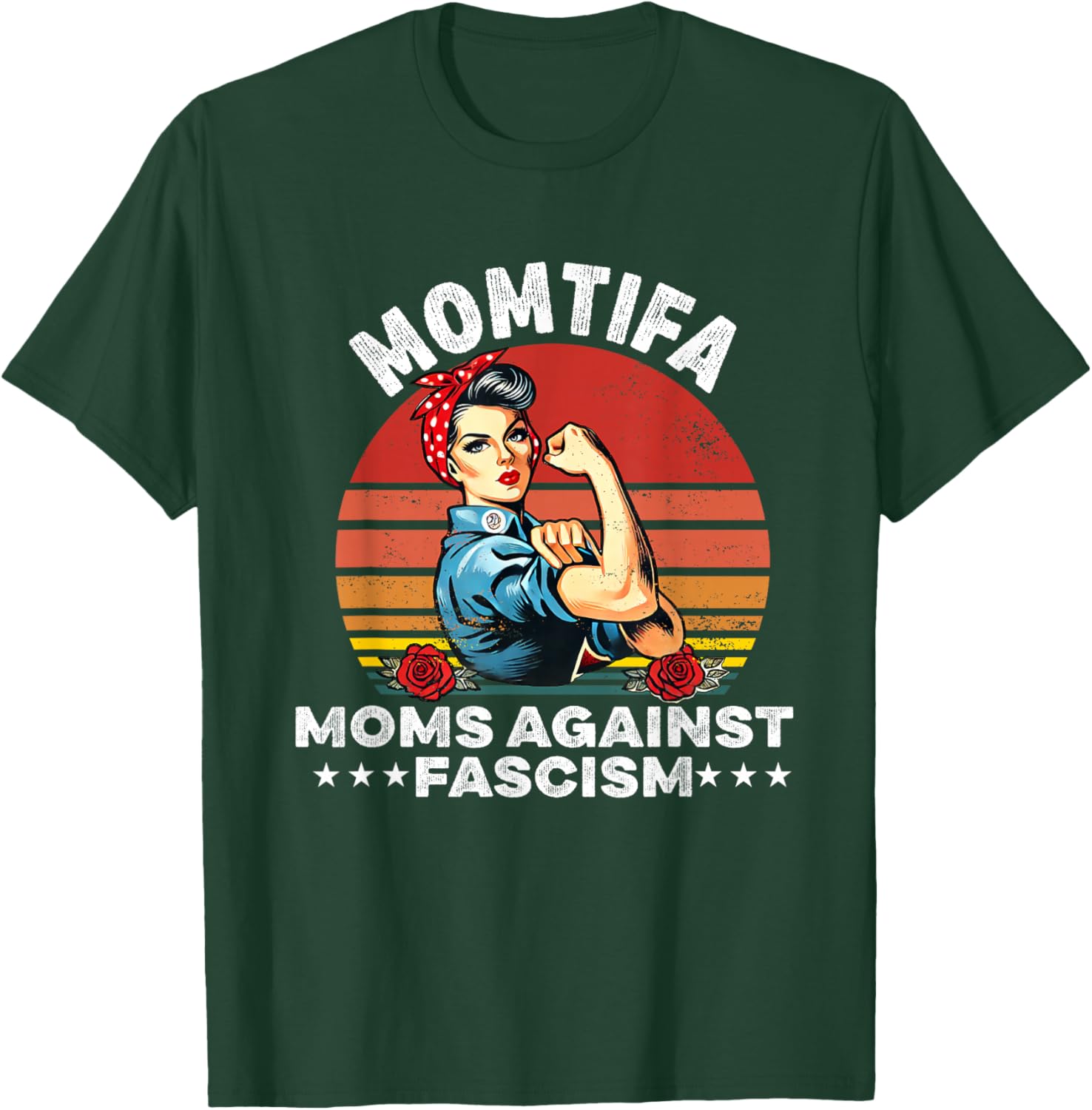 Momtifa Moms Against Fascism Protest Medusa Feminist Mother T-Shirt - T-Shirt | Forest