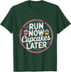 Run Now Cupcakes Later Marathon Runner Motivation T-Shirt - T-Shirt | Forest